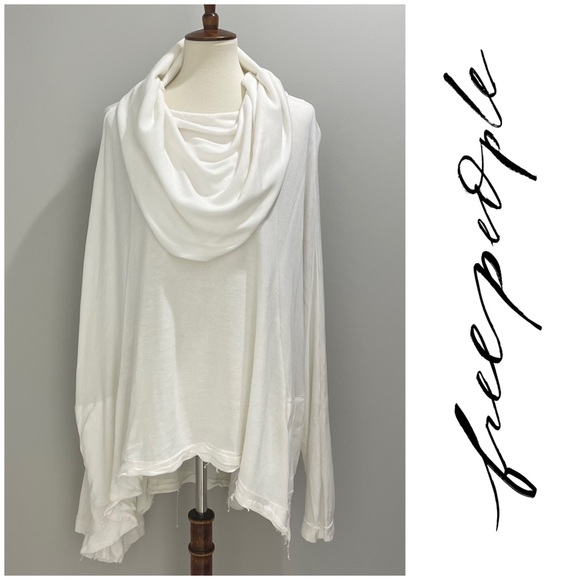 Free People Tops - Free People Neck Pullover Oversized Tunic Size Medium